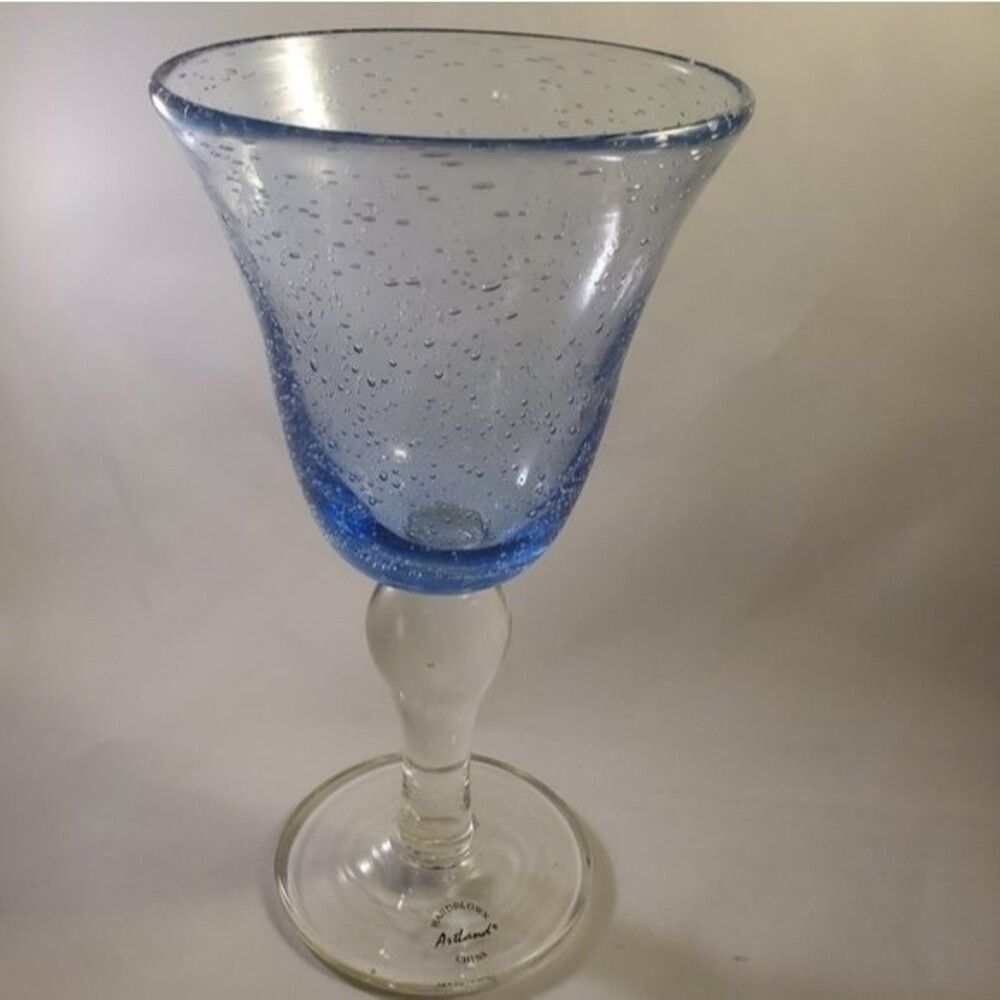 Artland  Hand Blown Bubble Seeded Goblet